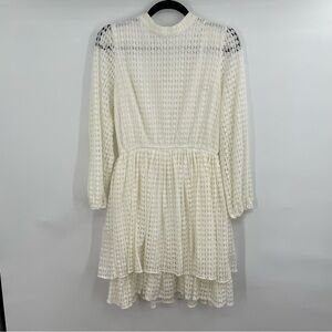 White Lace Long Sleeve Dress